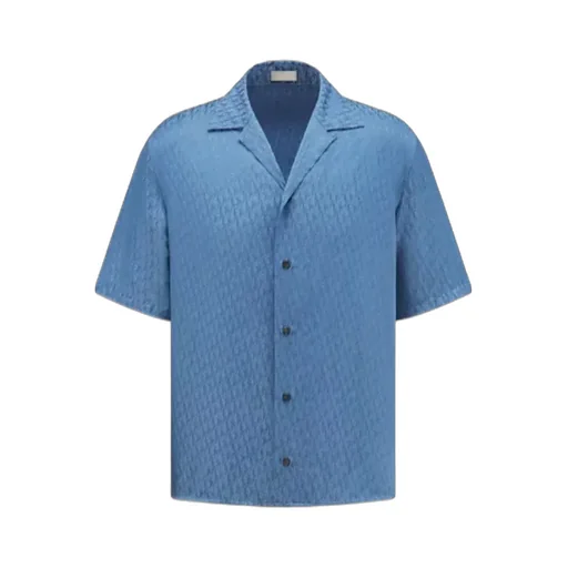 All-Over Logo Patterned Short-Sleeved Shirt