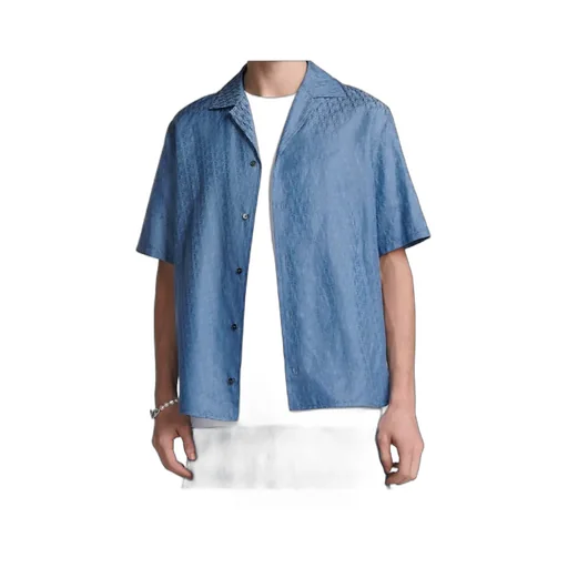 All-Over Logo Patterned Short-Sleeved Shirt