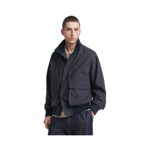 Buttoned High Neck Jacket