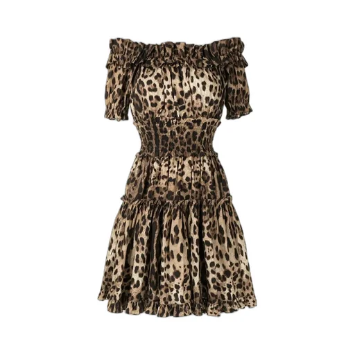 Leopard-Print Short Dress