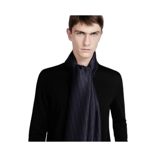 Monogram Frayed-Edge Scarf