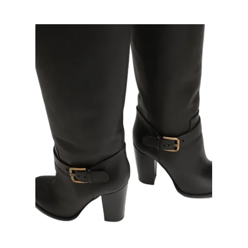 Buckle Detailed Heeled Boots