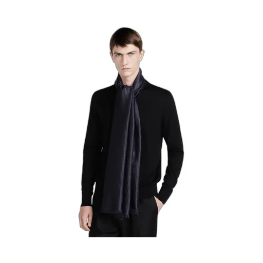 Monogram Frayed-Edge Scarf