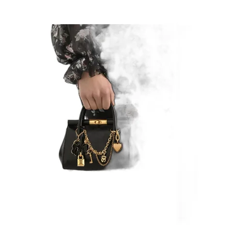 Mini Charm-Detail Tote Bag