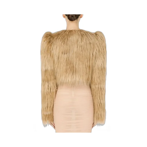 Faux-Fur Cropped Jacket
