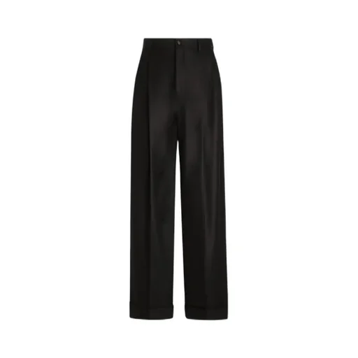 Pleated-Front Wool Trousers
