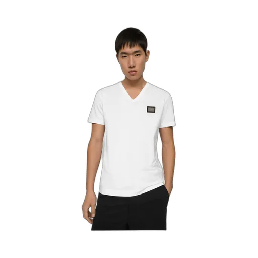 Logo Patch V-Neck T-Shirt