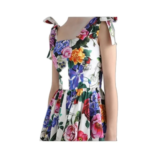Floral Printed Sleeveless Mini Dress