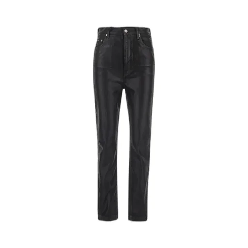 Logo-Plaque High Waist Jeans