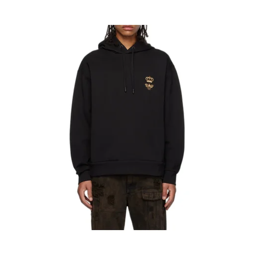 Logo Embroidered Drawstring Hoodie
