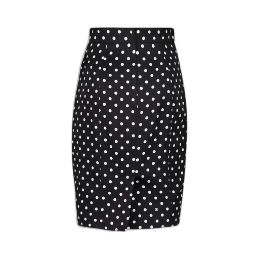 Polka Dot Printed Pencil Skirt