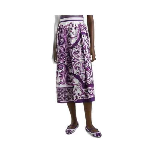 Majolica Printed Pleated Skirt
