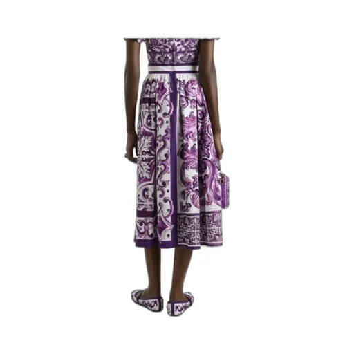 Majolica Printed Pleated Skirt