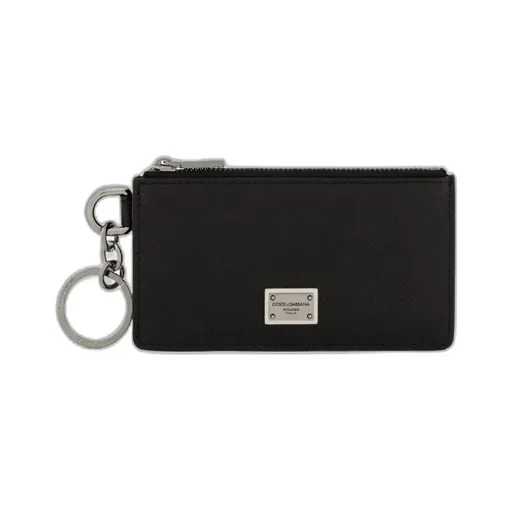 Logo Plaque Zipped Wallet