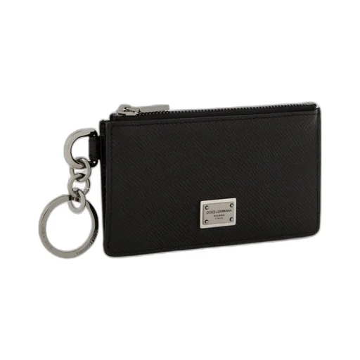 Logo Plaque Zipped Wallet