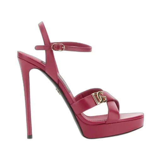 Logo Plaque High Heel Sandals