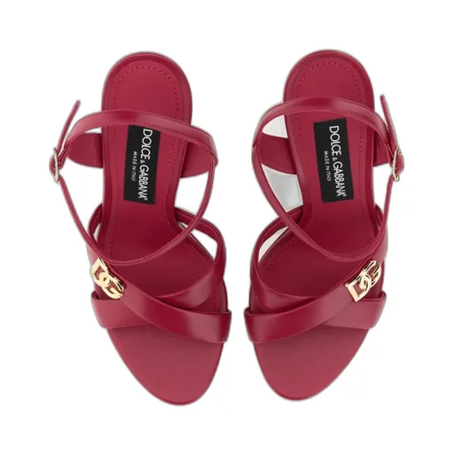 Logo Plaque High Heel Sandals