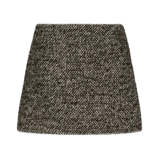 Mid-Waisted Tweed Mini Skirt