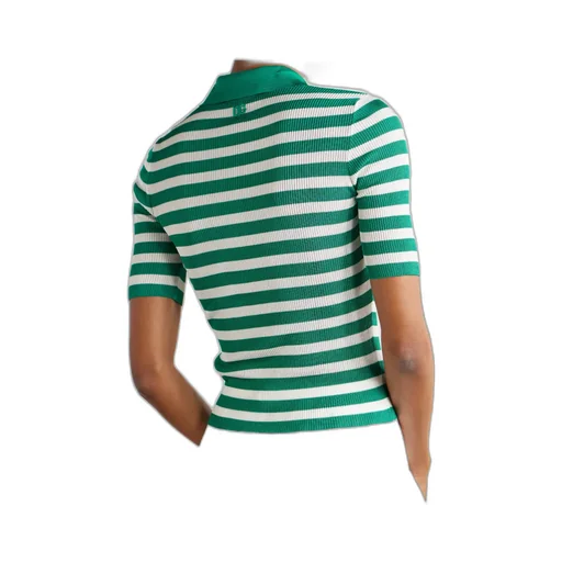 Striped Short-Sleeve Polo Shirt