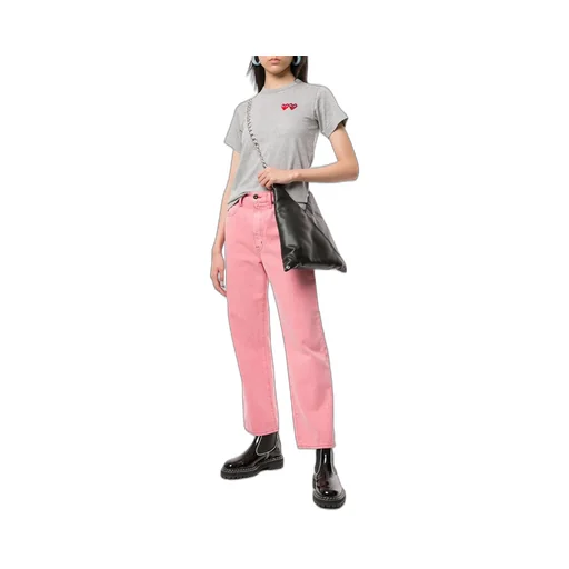 Logo Embroidered Crew Neck T-Shirt