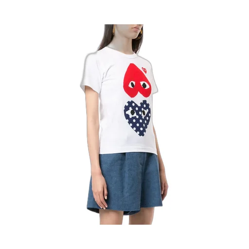 Heart-Print Crew Neck T-Shirt
