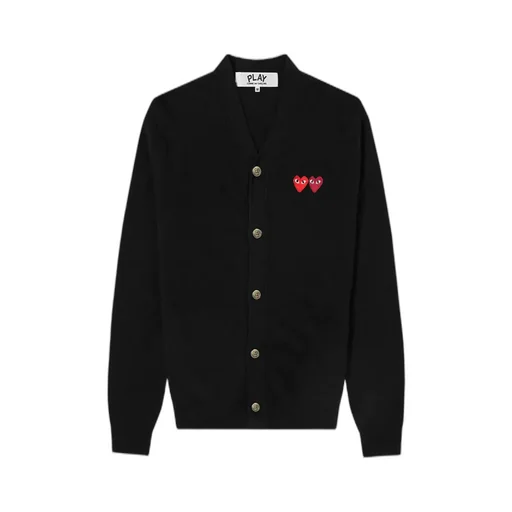 Heart-Patch Wool Cardigan