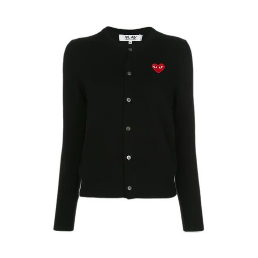 Heart-Patch Knit Cardigan