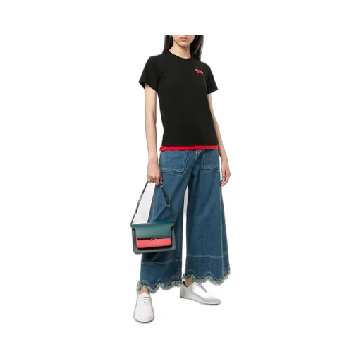 Logo Embroidered Crew Neck T-Shirt