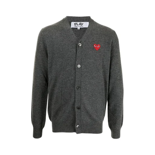 Heart Patch V-Neck Cardigan