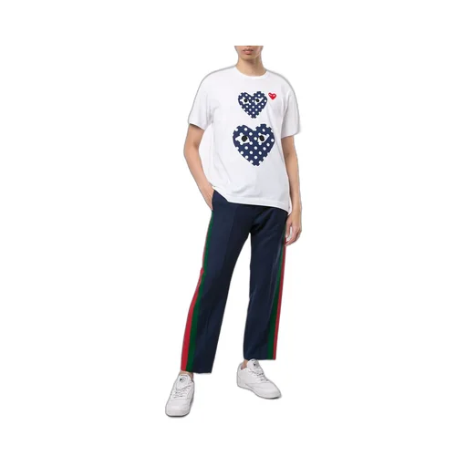 Heart Print Crew Neck T-Shirt