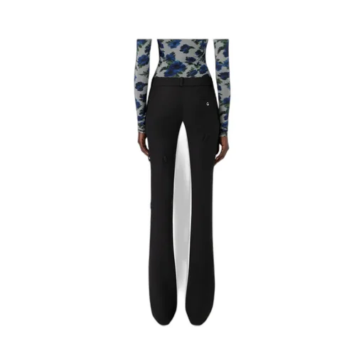 Rear-Pocket Flared Trousers