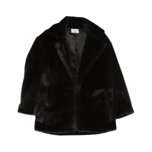 Faux-Fur Single-Breasted Coat