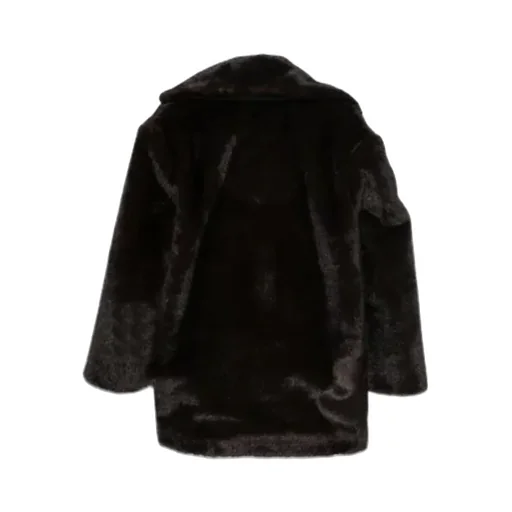 Faux-Fur Single-Breasted Coat