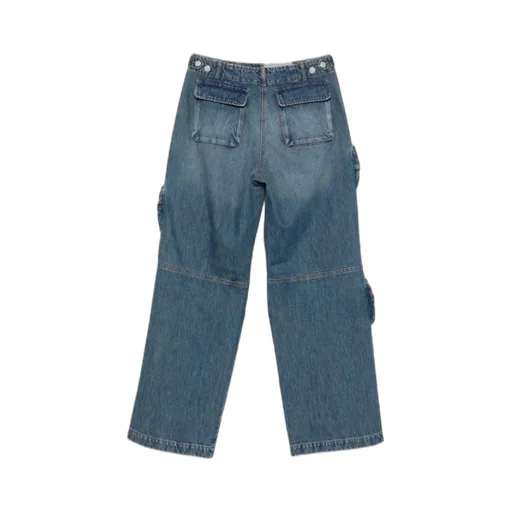 Flap-Pocket Cotton Jeans