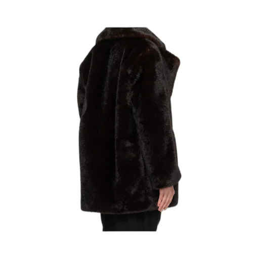 Faux-Fur Single-Breasted Coat