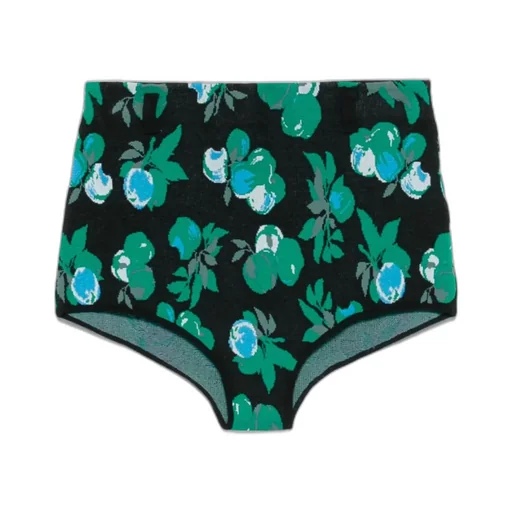 Floral-Jacquard Shorts