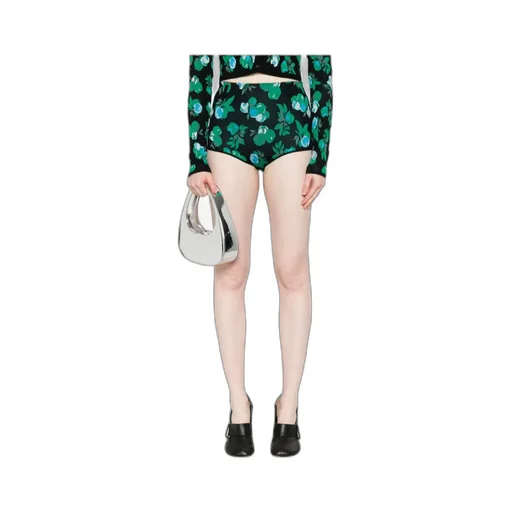 Floral-Jacquard Shorts