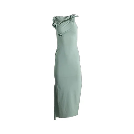 Flower-Detail Midi Dress
