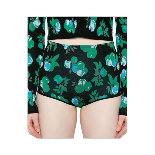 Floral-Jacquard Shorts