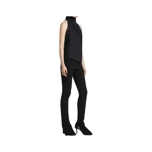 Twisted Asymmetrical Cut-Out Shoulder Blouse