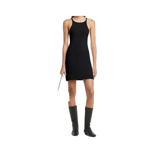 Ribbed-Knit A-Line Dress