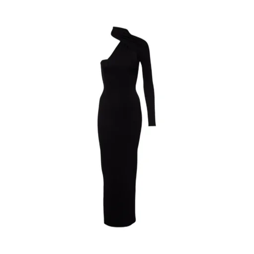 One-Shoulder Crepe Dress