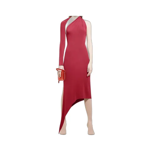 Slash Crepe Maxi Dress