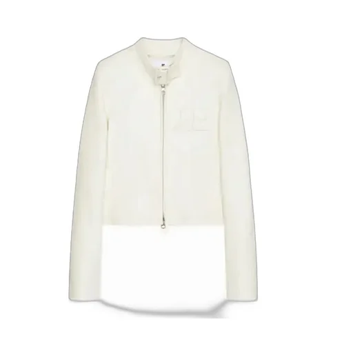Buckle-Neck Logo-Detail City Jacket