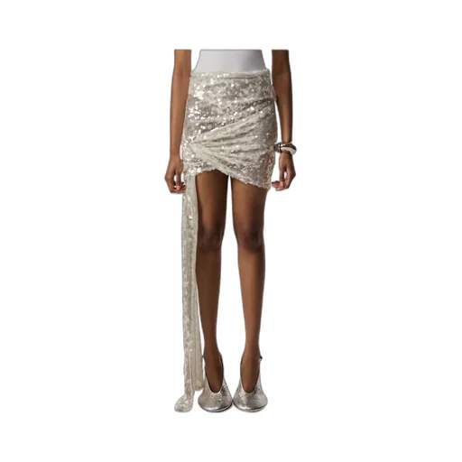 Knotted Sequined Skirt