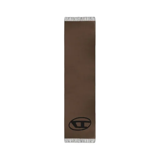 S-Tevie Oval-Logo Fringed Scarf