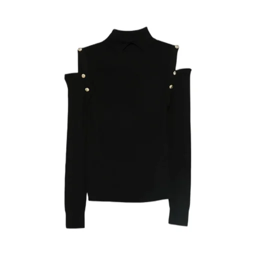 High-Neck Long-Sleeved Sweater