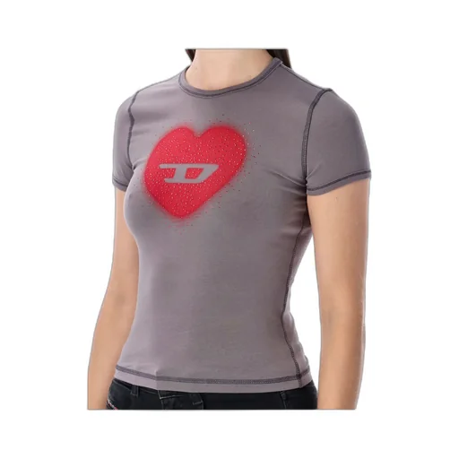 Heart Printed Crewneck T-Shirt