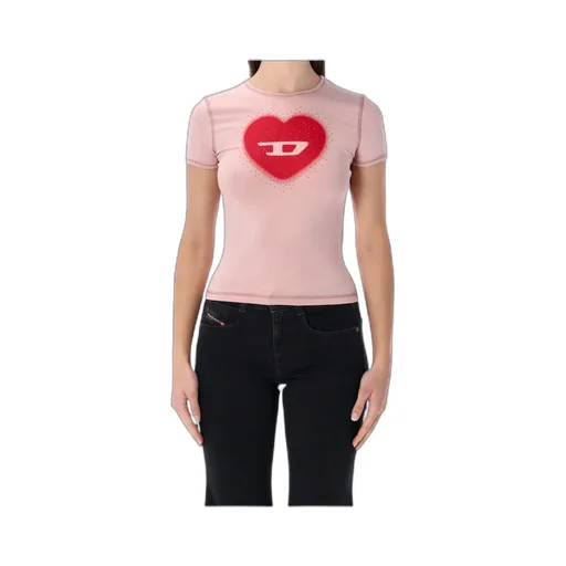 Heart Printed Crewneck T-Shirt