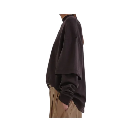 Double-Sleeve Cotton Sweatshirt